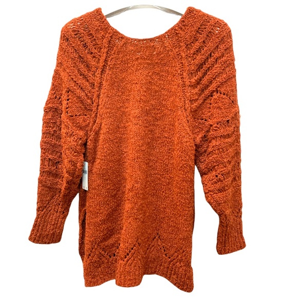 Anthropologie Pilcro Luna Pointelle sweater CEDAR SM - Picture 5 of 7